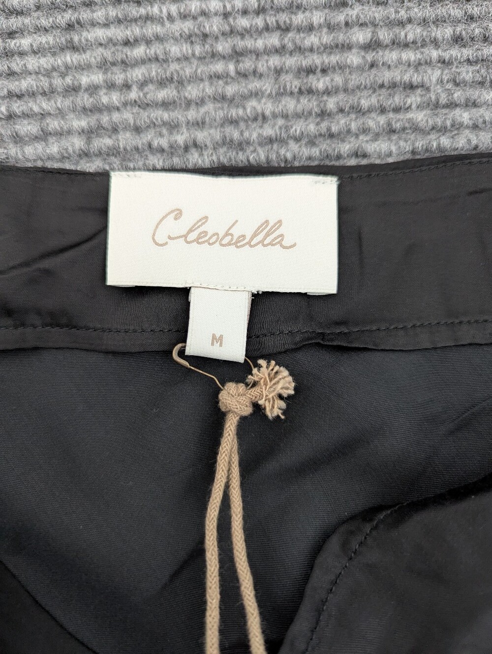 NWT Cleobella Midi Skirt Black Medium 100% Viscose Satin Slip Skirt Minimalist - Picture 8 of 13